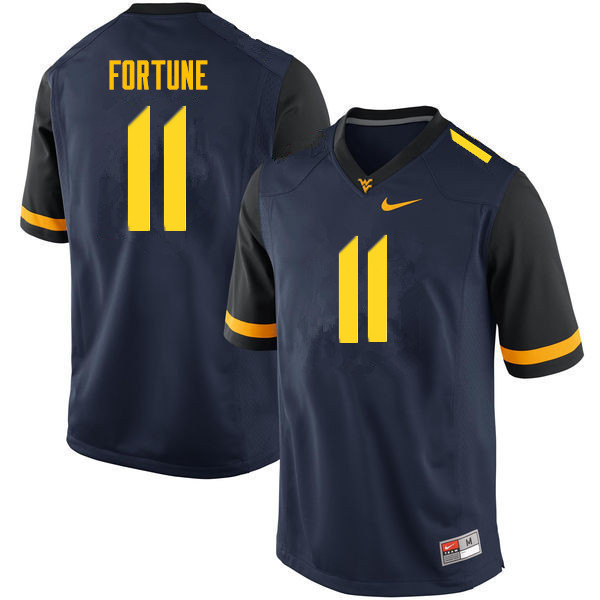 Men #11 Nicktroy Fortune West Virginia Mountaineers College Football Jerseys Sale-Navy
